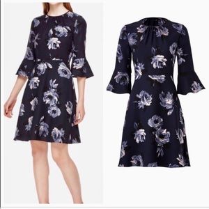 NWT KATE SPADE NIGHT ROSE CREPE DRESS